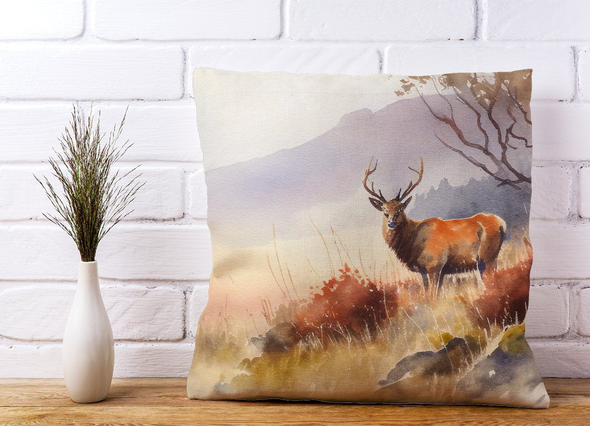 Stag Deer Water Colour Cushions
