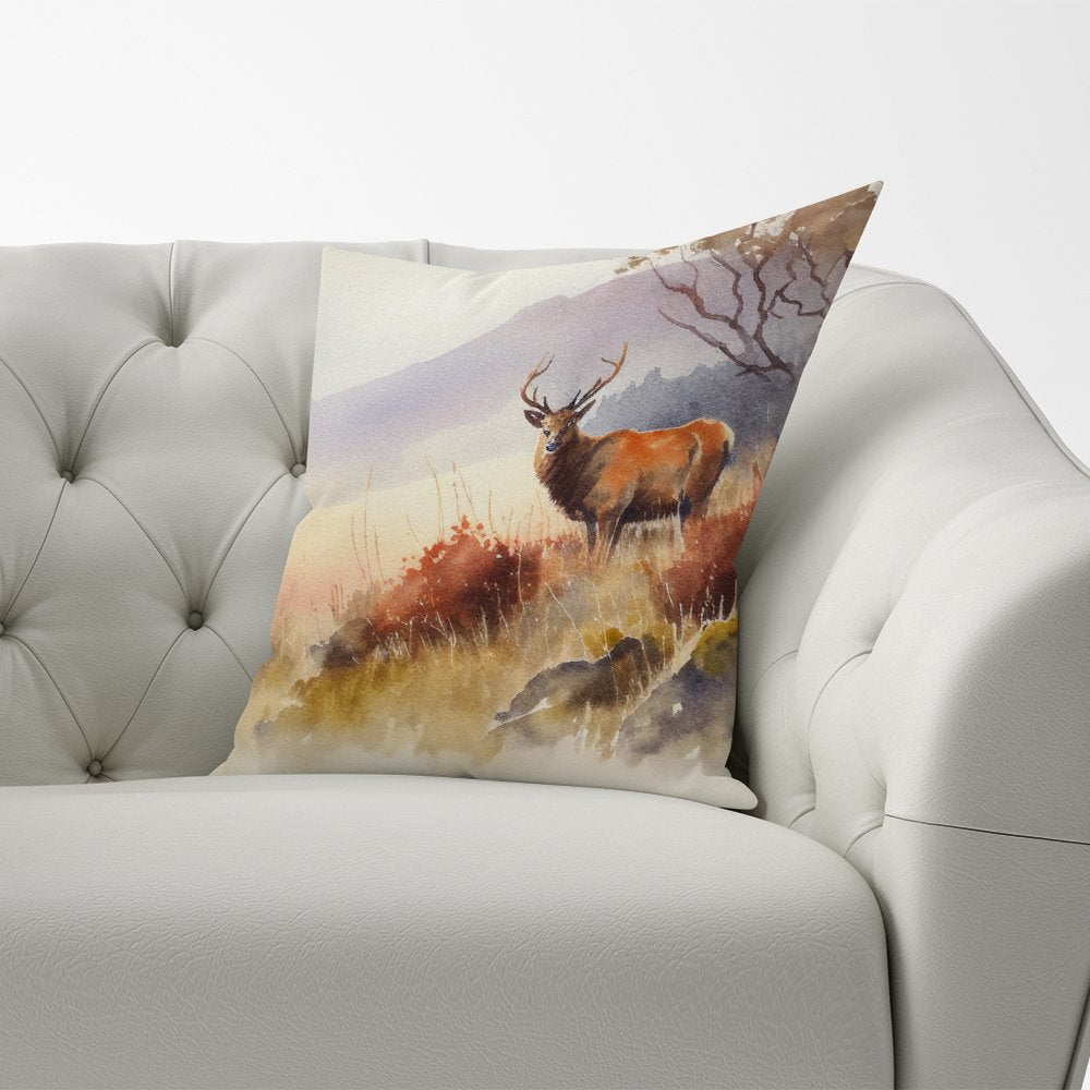 Stag Deer Water Colour Cushions