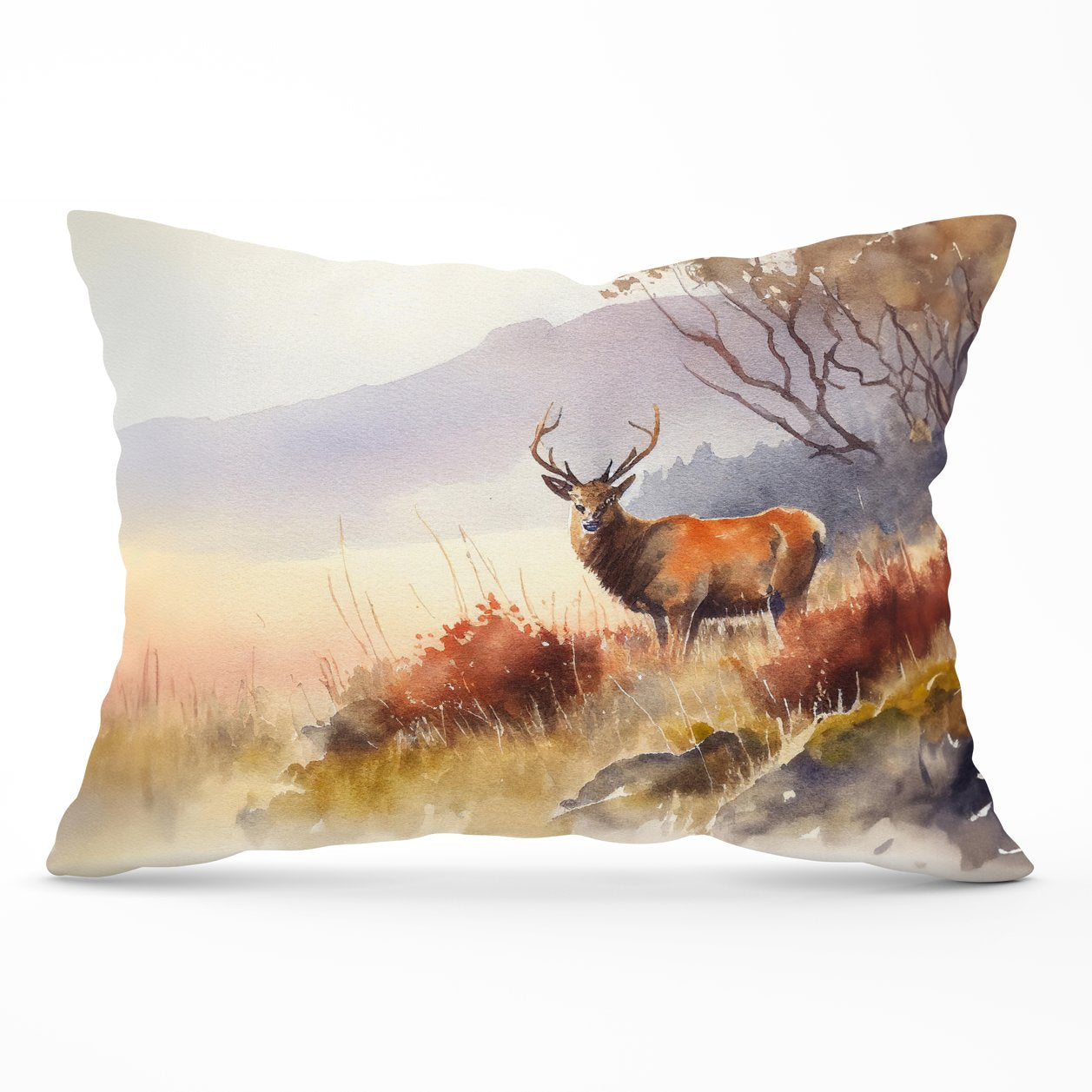Stag Deer Water Colour Cushions