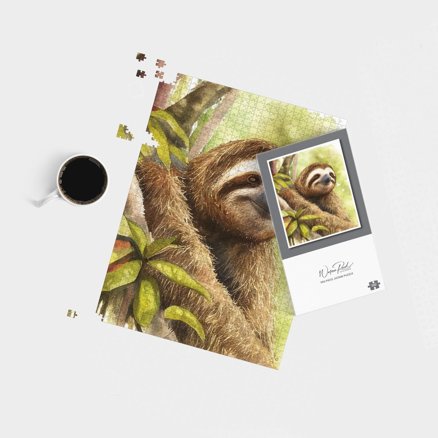 Sloth Watercolour Jigsaw Puzzle