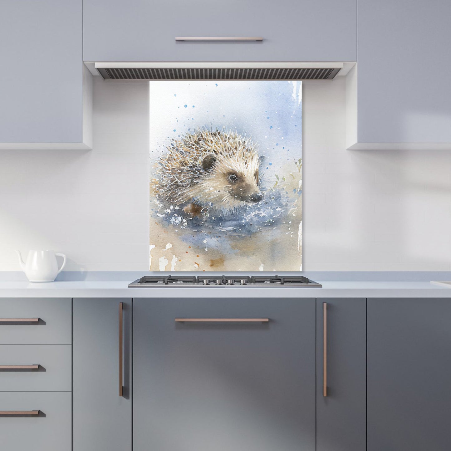 Hedgehog Watercolour Kitchen Splashback
