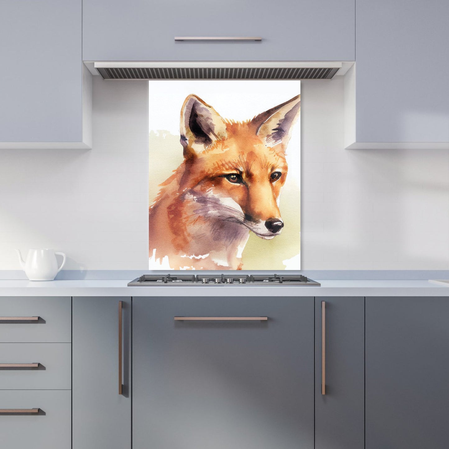 Fox Watercolour Kitchen Splashback