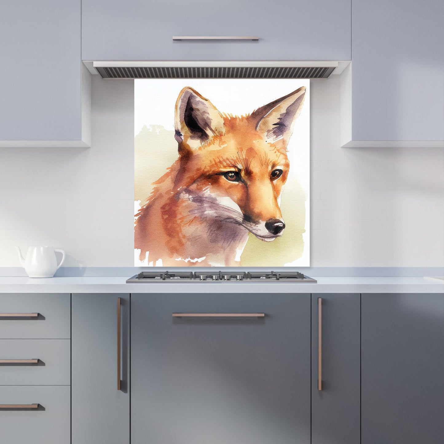 Fox Watercolour Kitchen Splashback