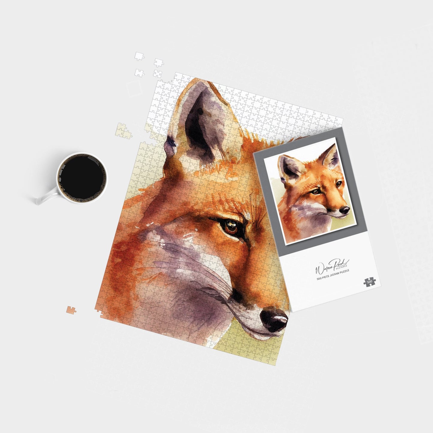 Fox Watercolour Jigsaw Puzzle