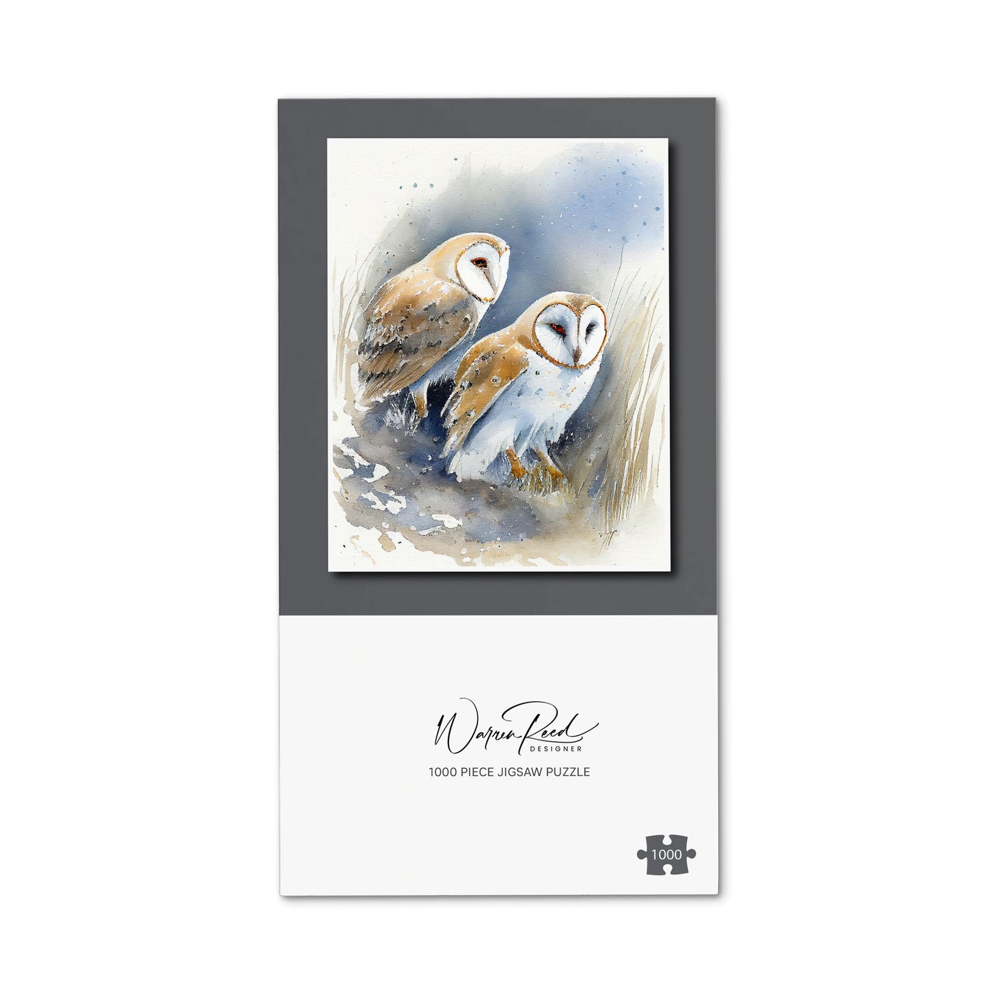 Barn Ano Owls Watercolour Jigsaw Puzzle