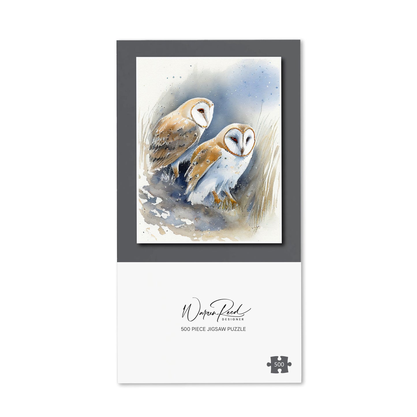 Barn Ano Owls Watercolour Jigsaw Puzzle