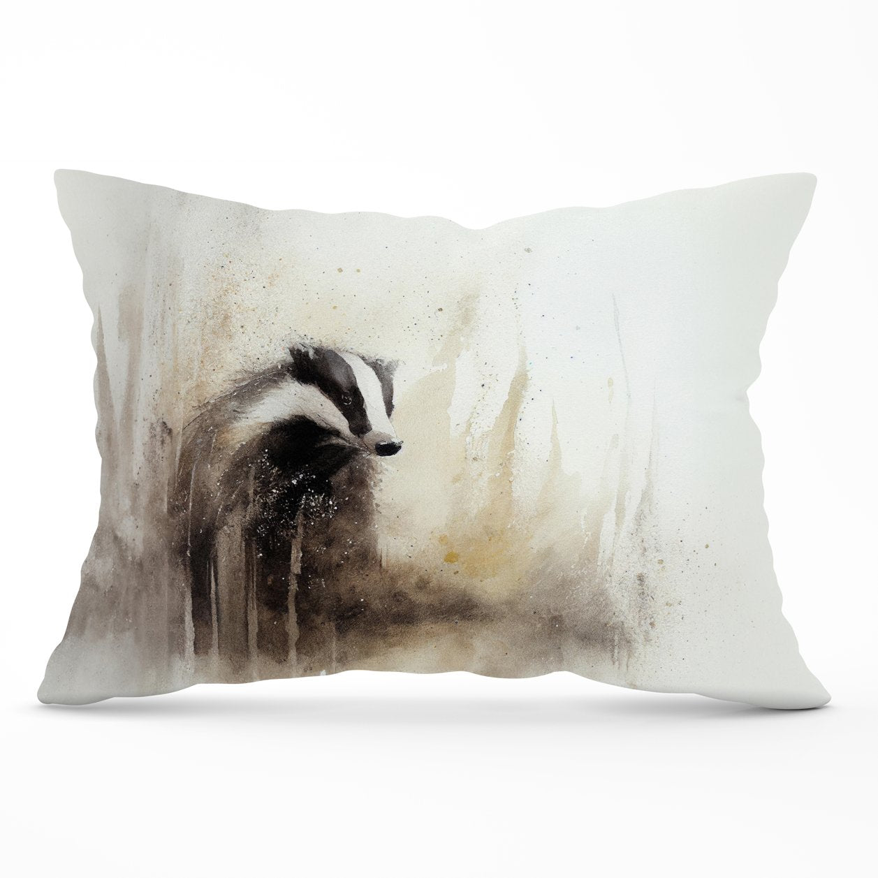 Badger Watercolour Cushions