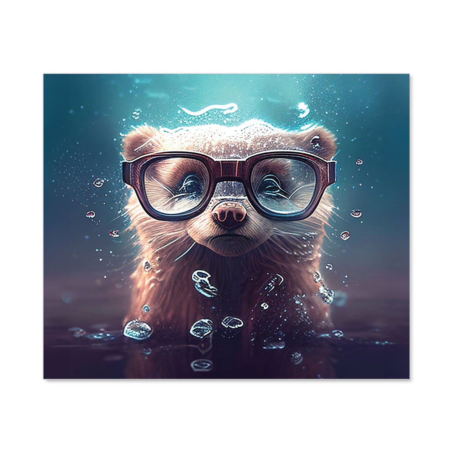 Ferret With Glasses Splashart Water Kitchen Splashback
