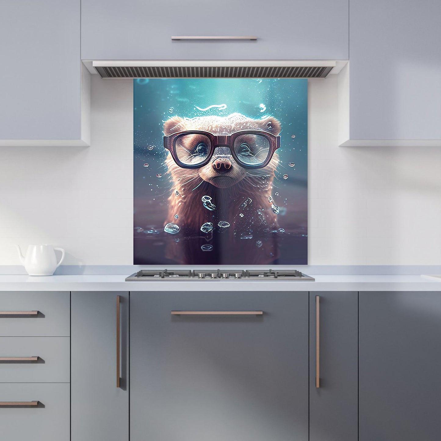 Ferret With Glasses Splashart Water Kitchen Splashback