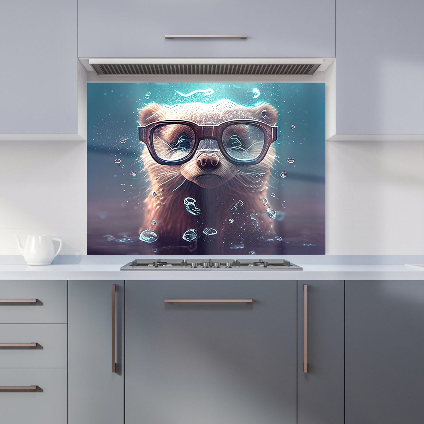 Ferret With Glasses Splashart Water Kitchen Splashback