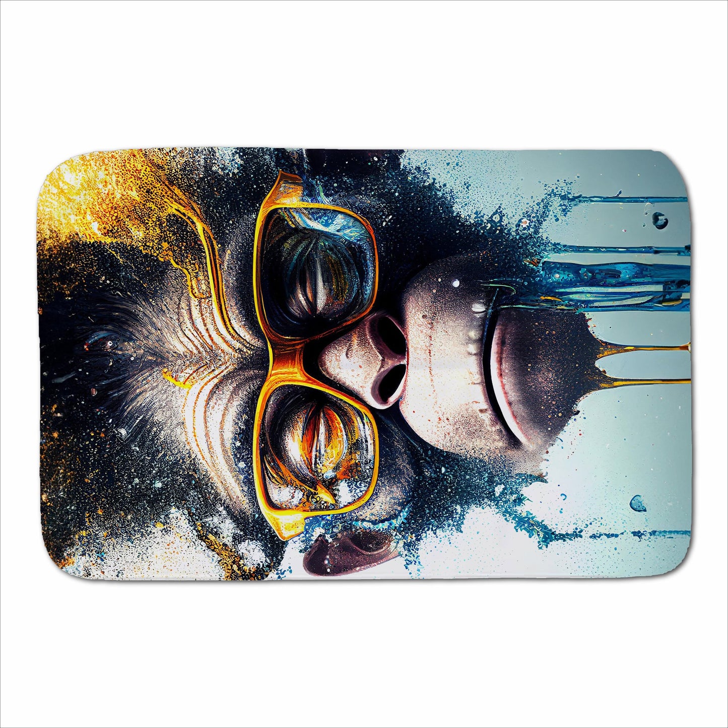 Monkey With Glasses Splashart Sherpa Blanket