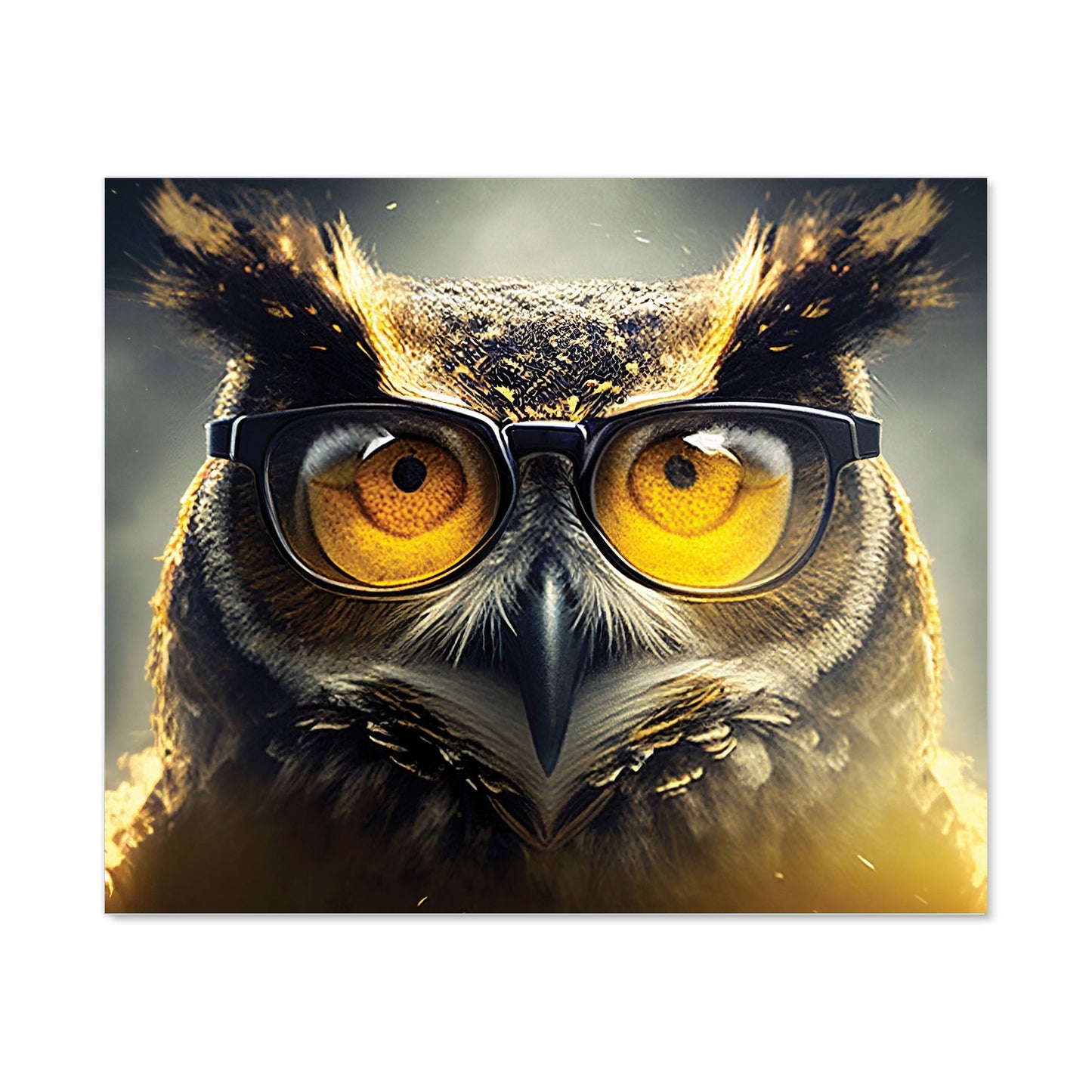 Owl With Glasses Splashart Kitchen Splashback