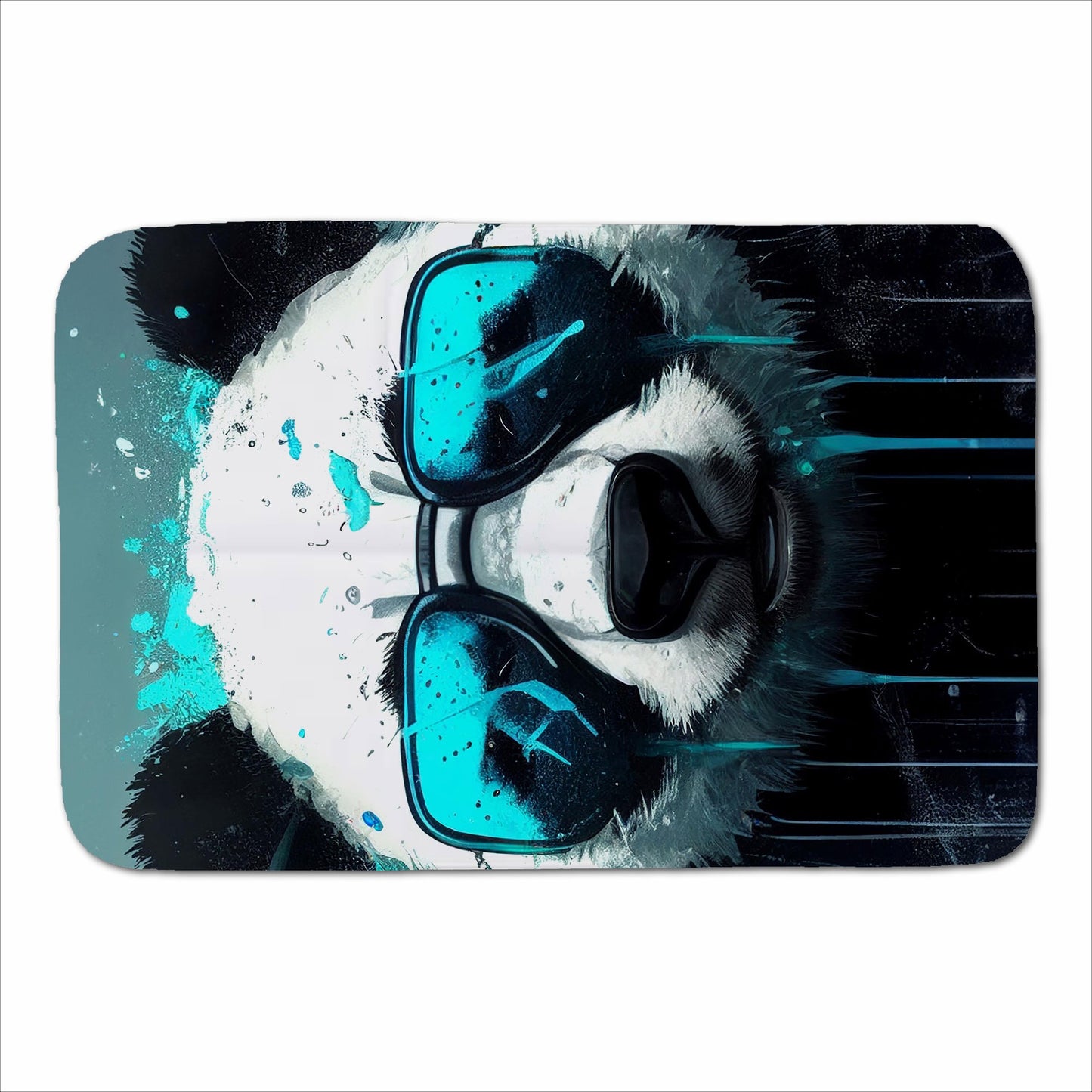 Panda With Blue Glasses Splashart Sherpa Blanket