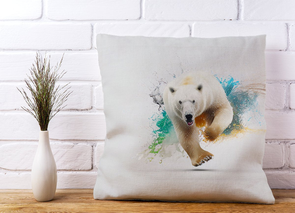 Charging Polar Bear Cushions