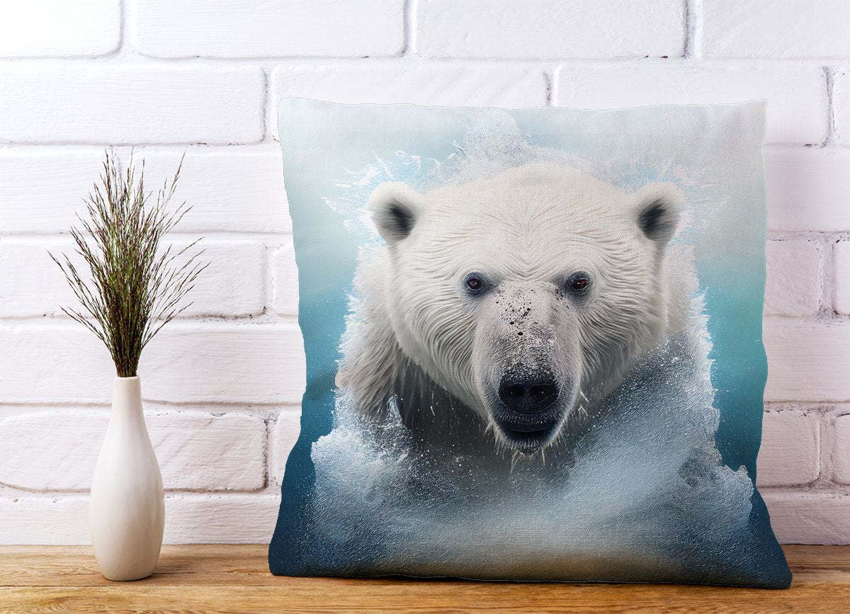 Polar Bear Splashart Cushions