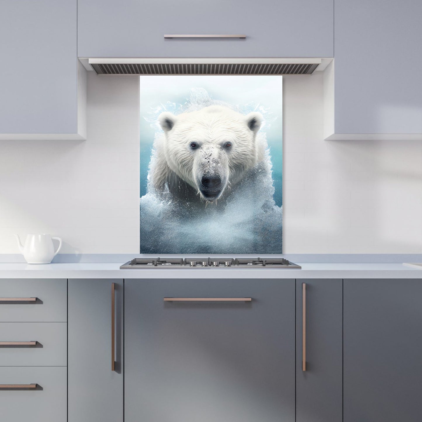 Polar Bear Splashart Kitchen Splashback