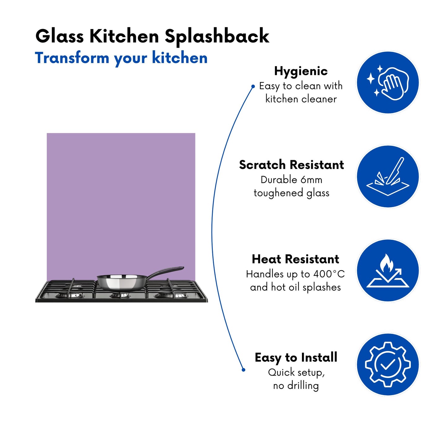 Dusty Lavender Kitchen Splashback
