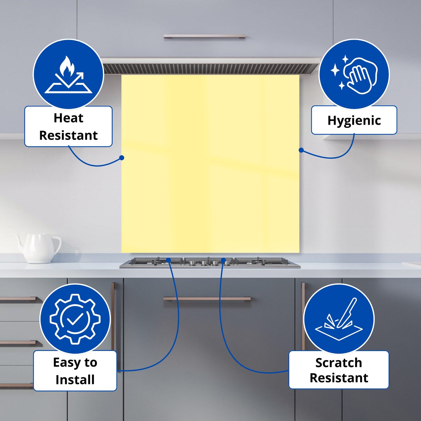 Sweetcorn Yellow Kitchen Splashback