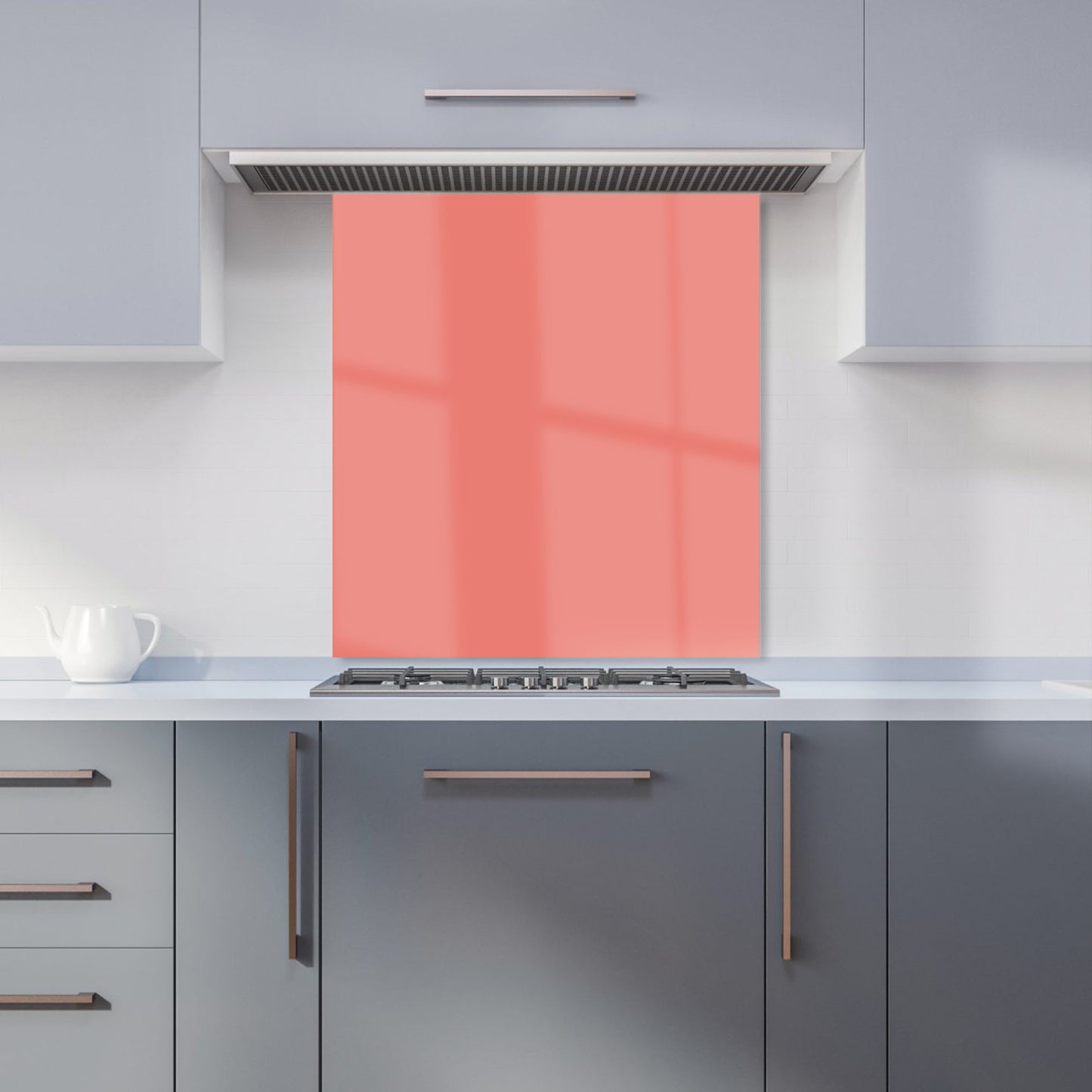 Coral Pink Kitchen Splashback