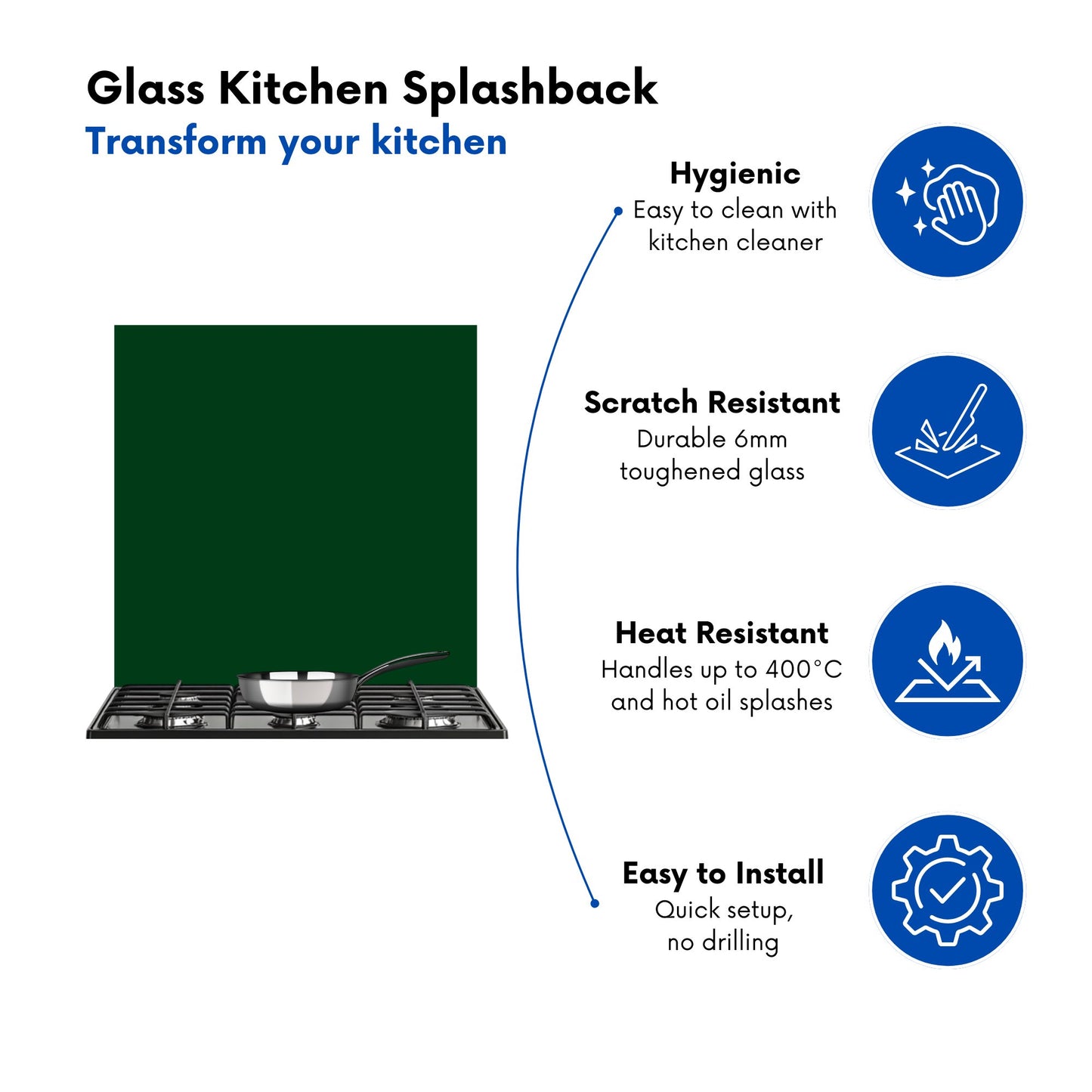 Jungle Green Kitchen Splashback