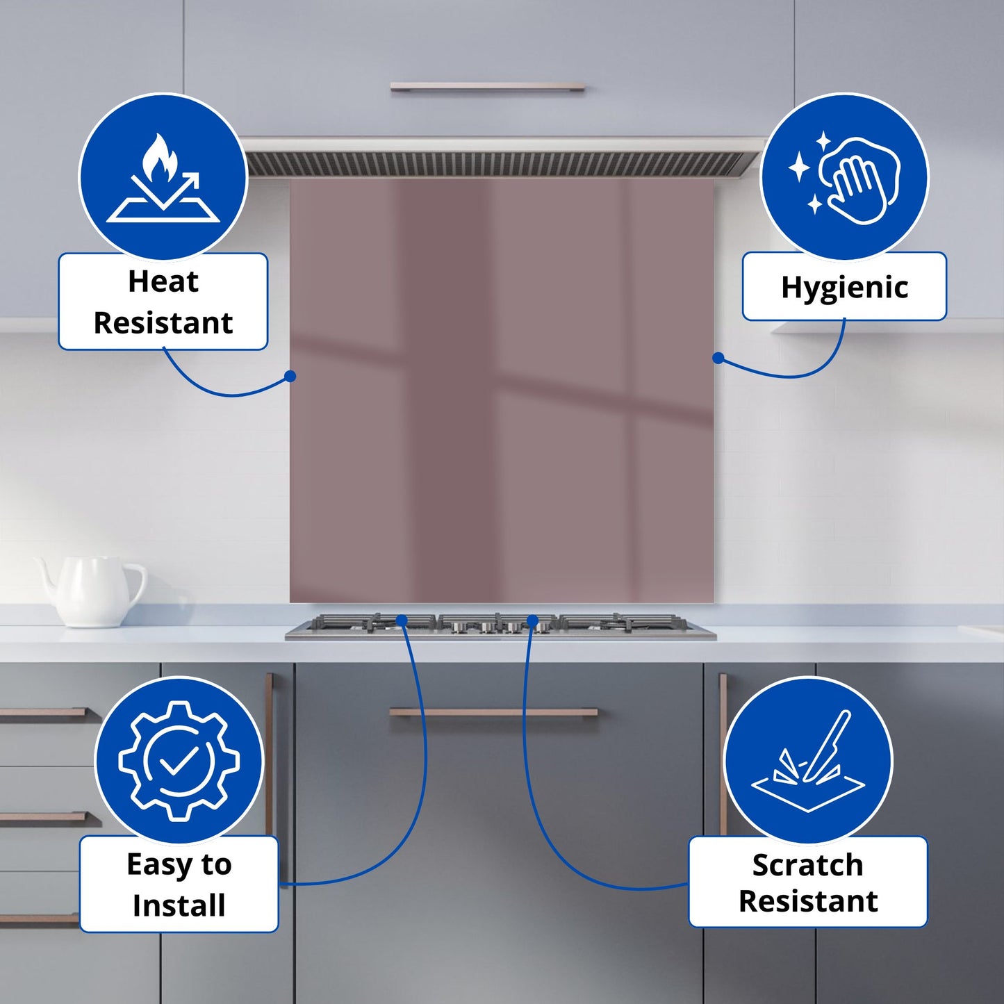 Smoky Lavendar Kitchen Splashback