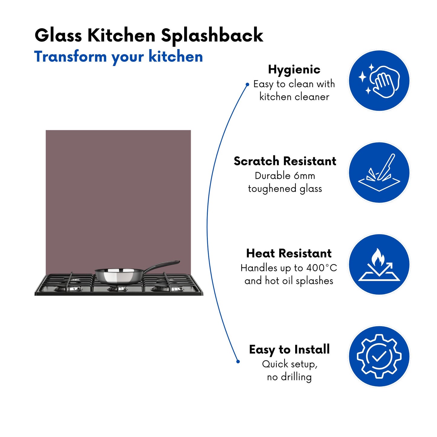 Smoky Lavendar Kitchen Splashback