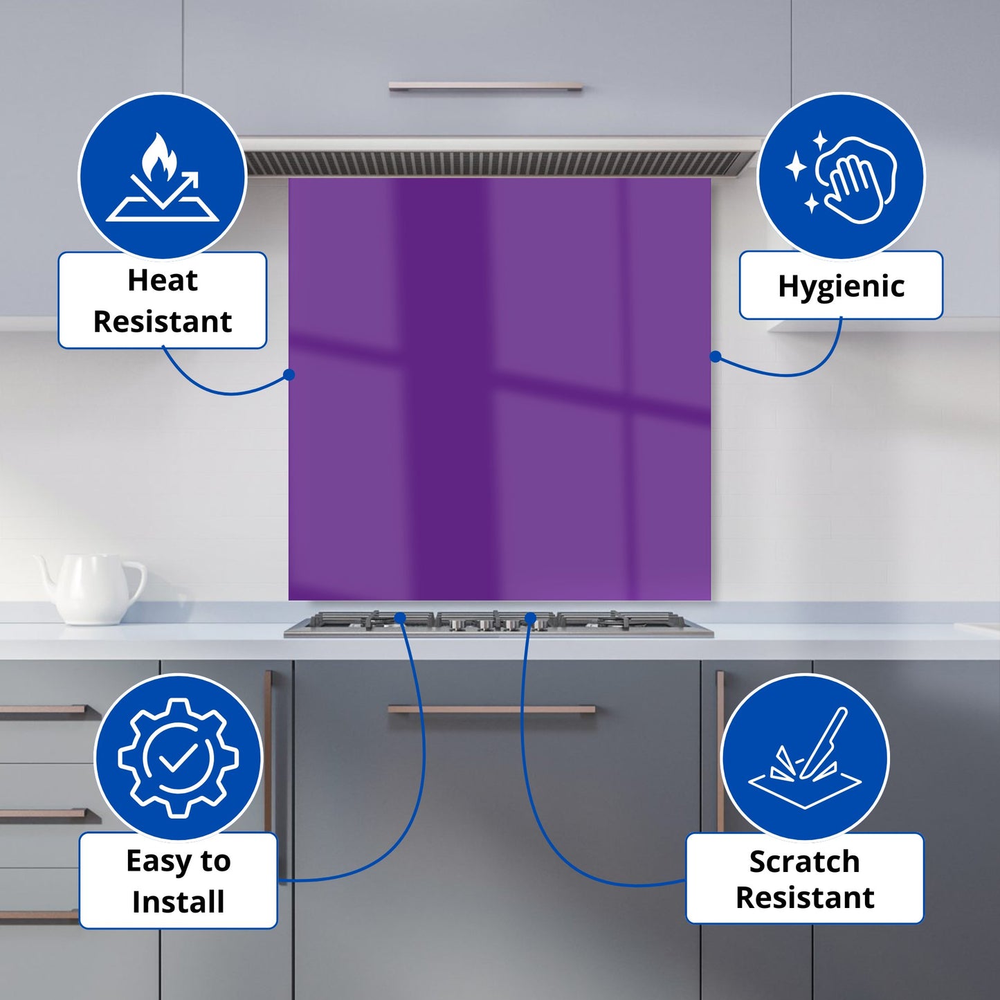 Purple Jam Kitchen Splashback