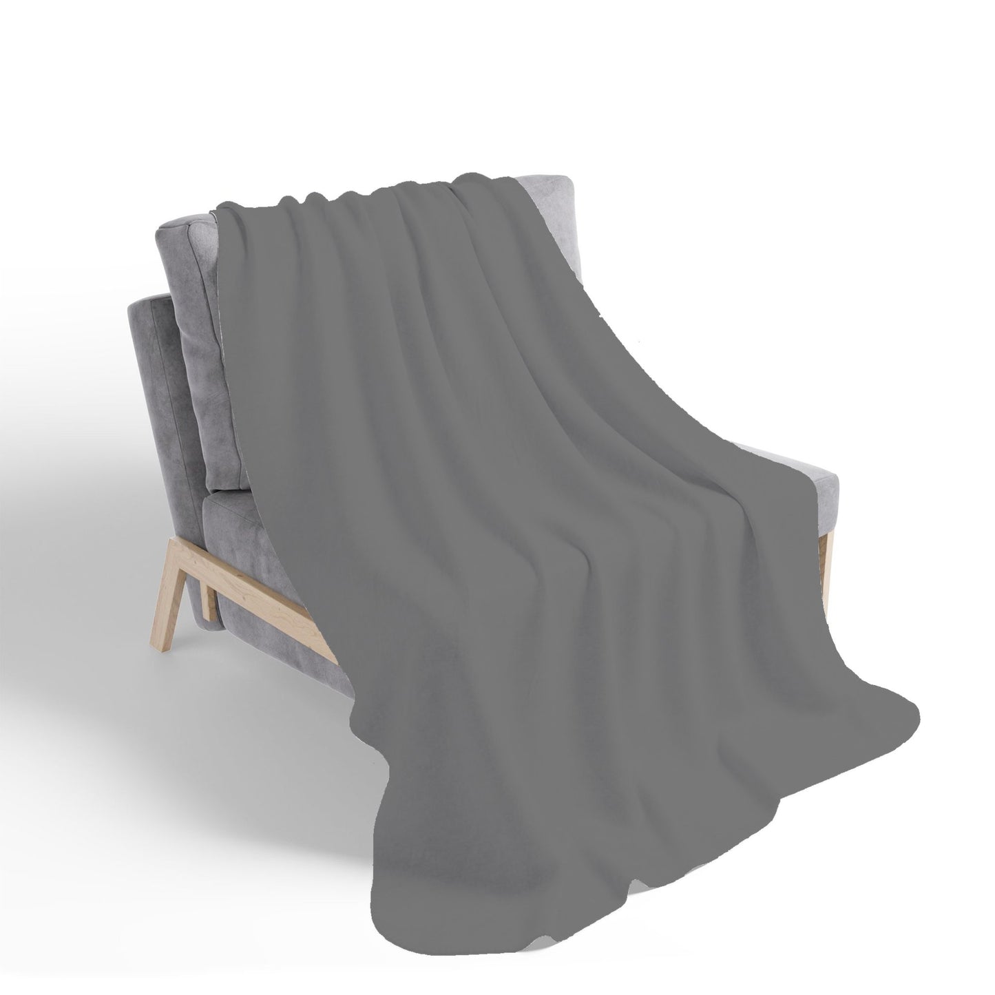 Slate Grey Sherpa Blanket
