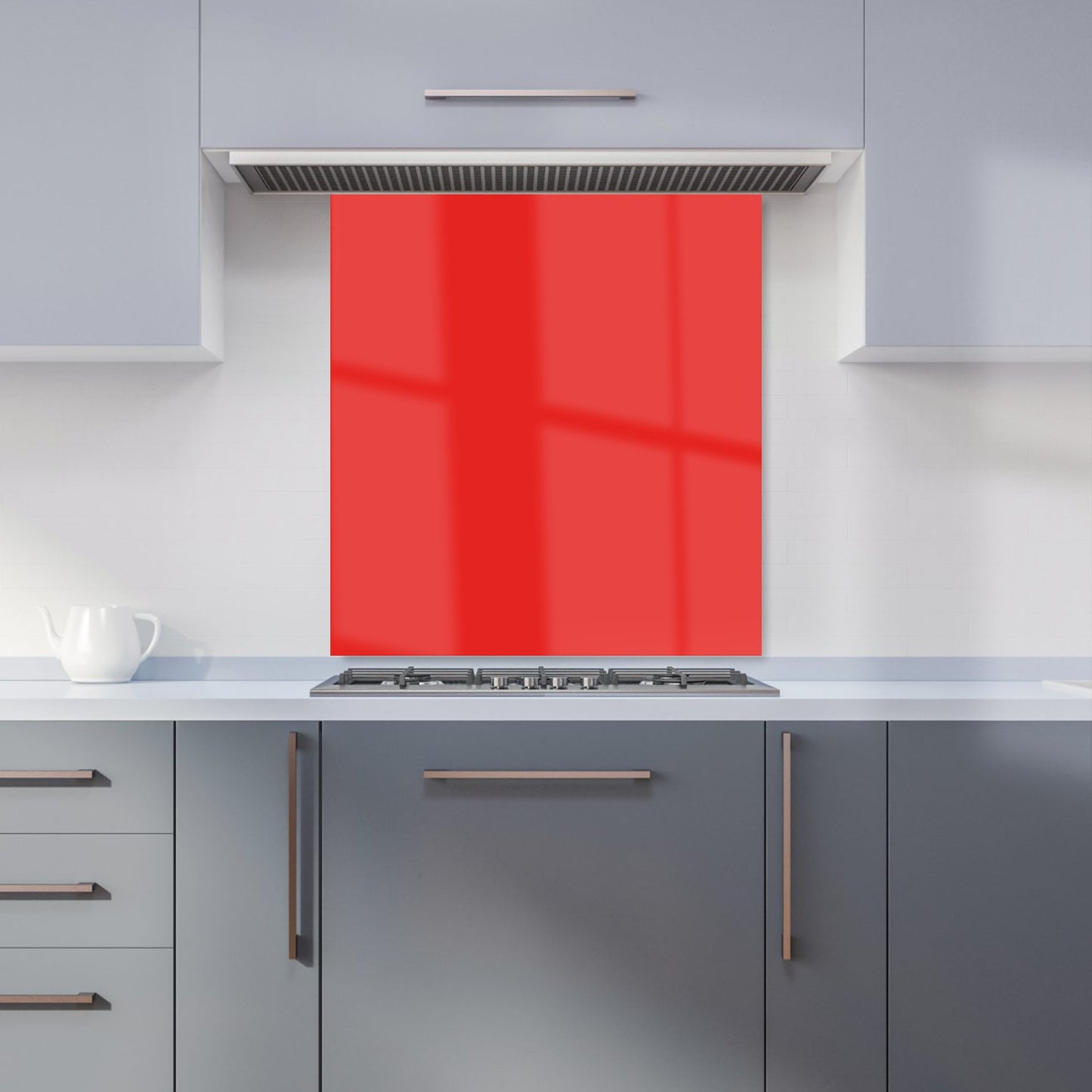 Fire Engine Red Kitchen Splashback