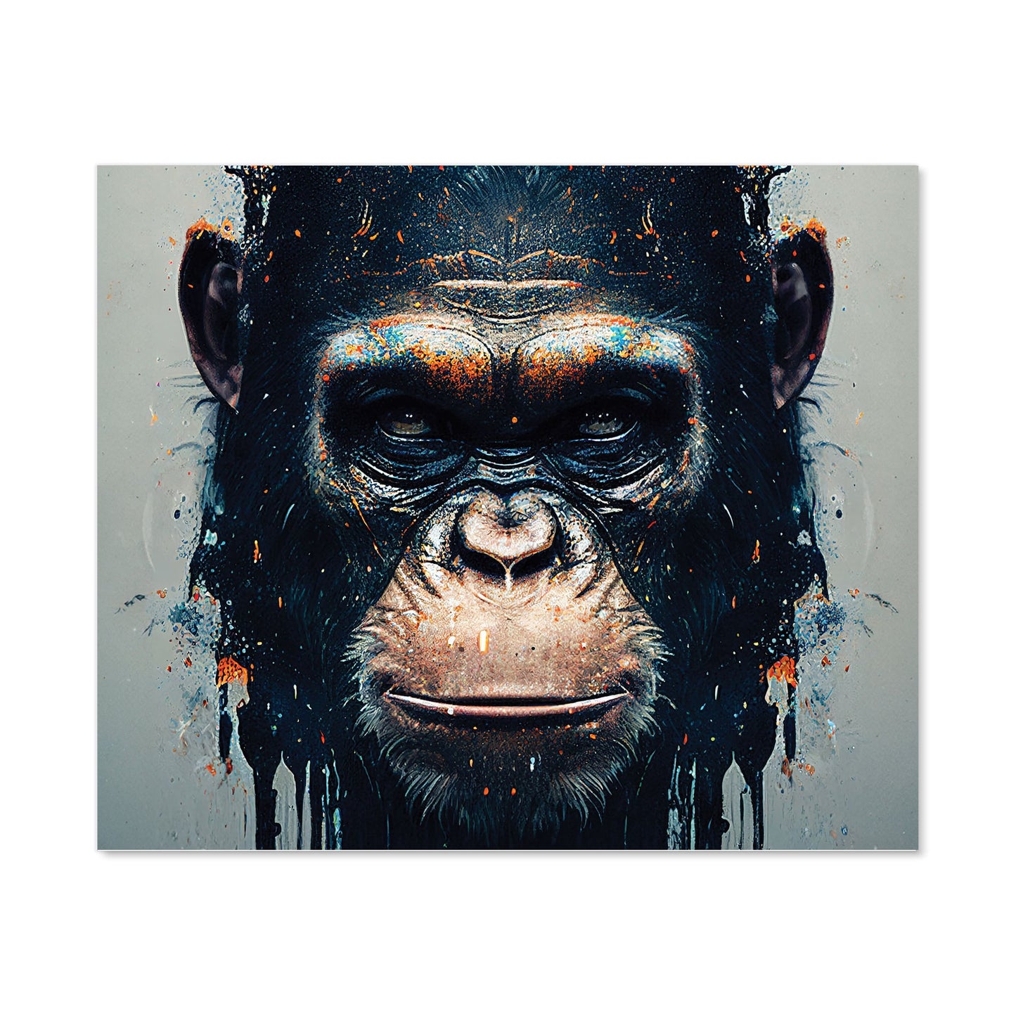 Gorilla Face Splashart Kitchen Splashback