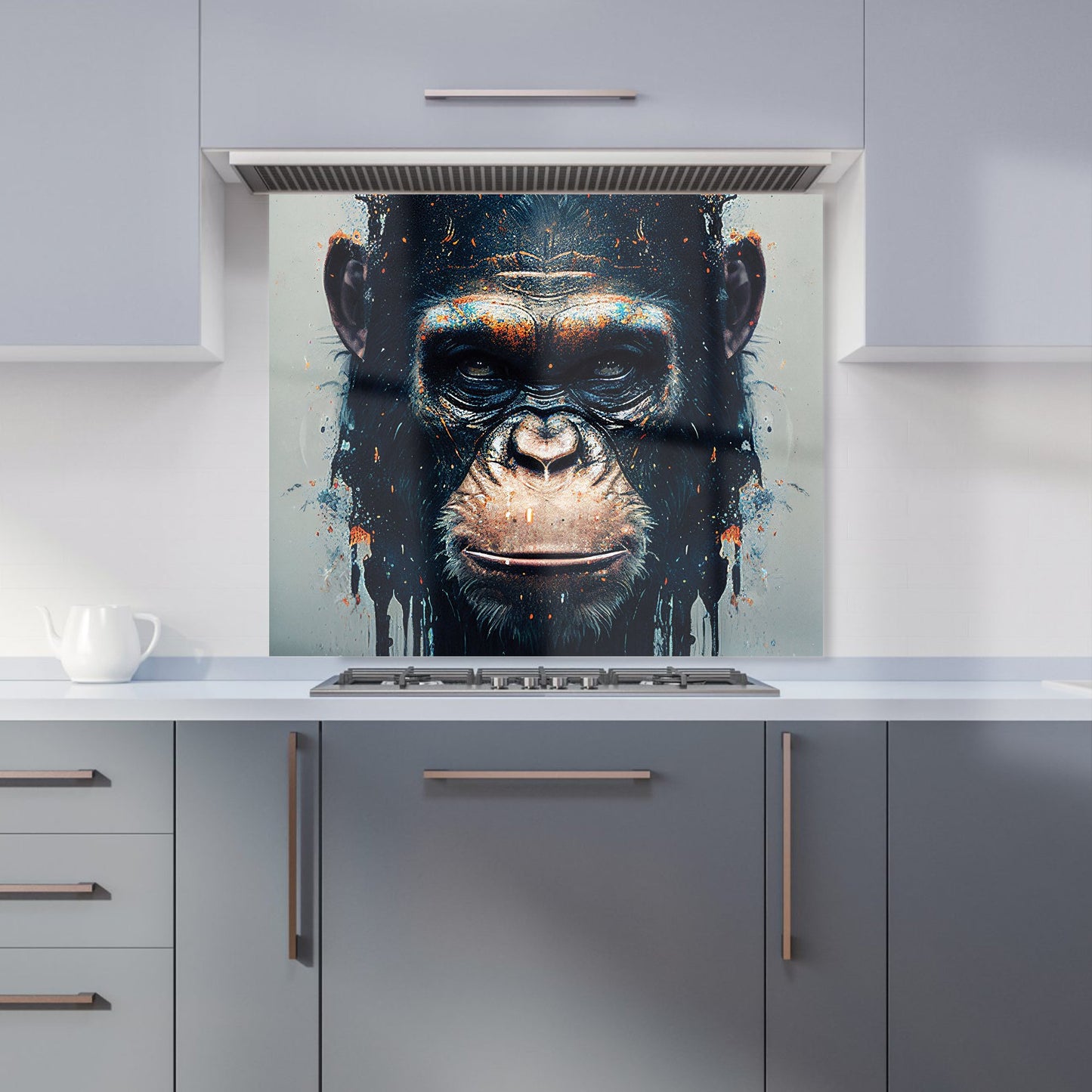 Gorilla Face Splashart Kitchen Splashback