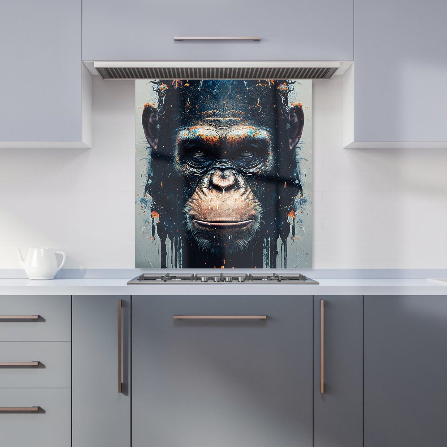 Gorilla Face Splashart Kitchen Splashback