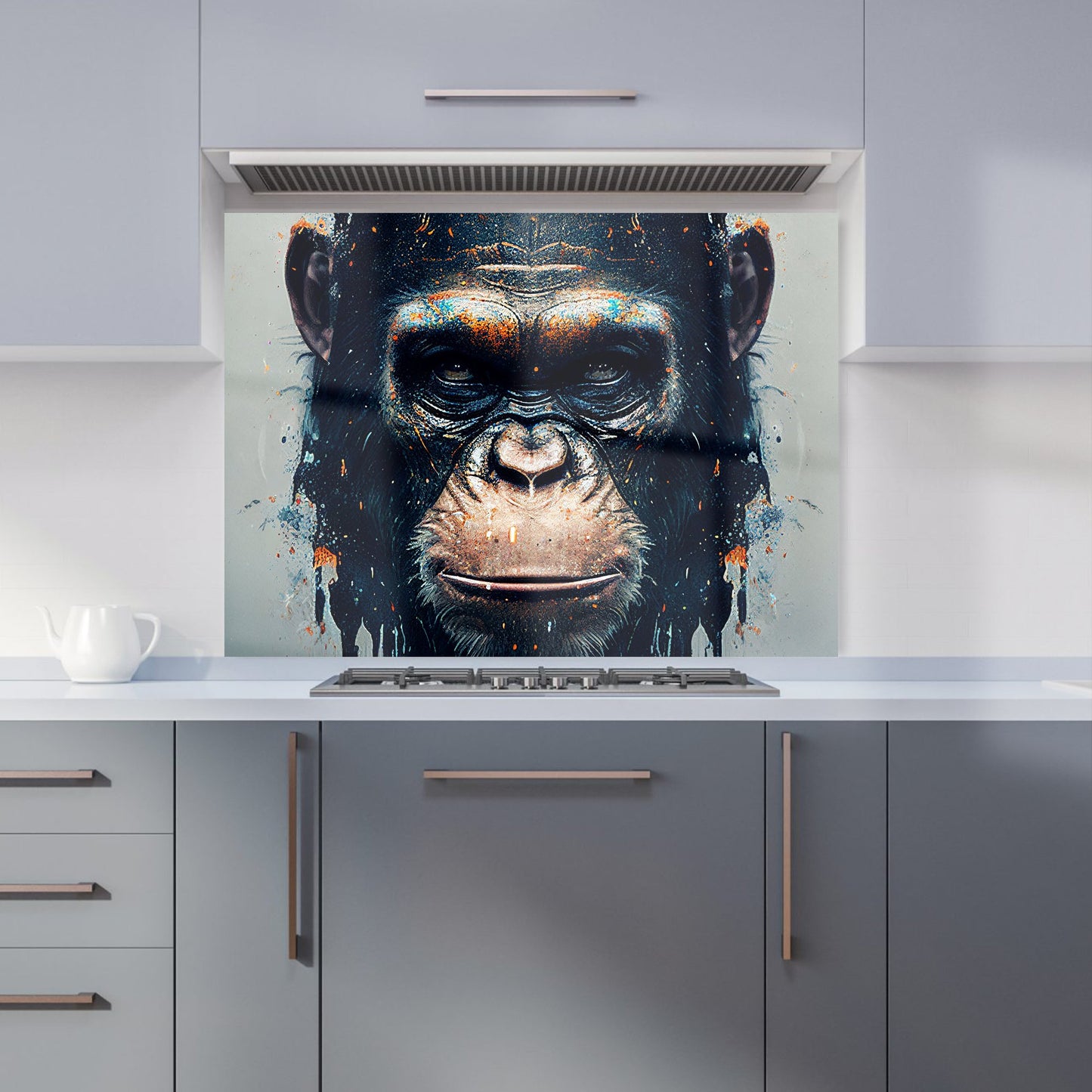 Gorilla Face Splashart Kitchen Splashback