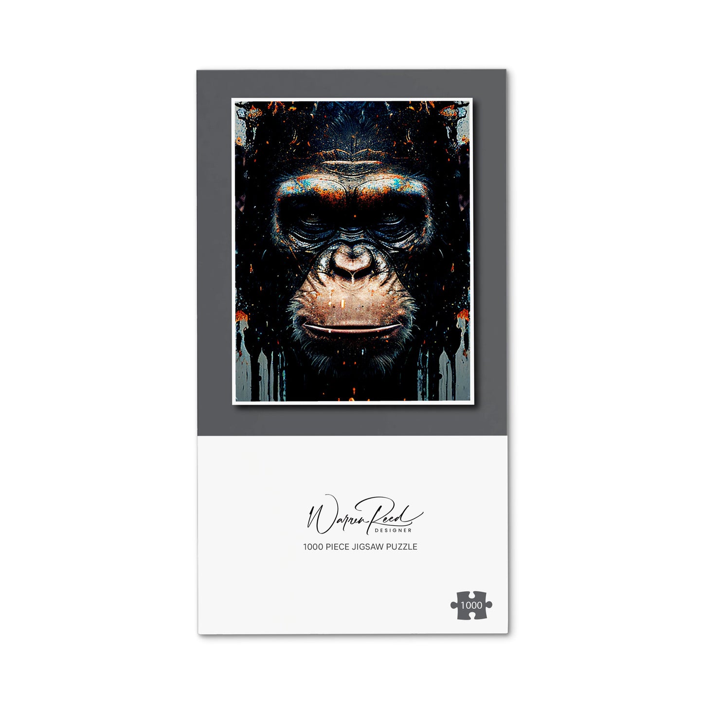Gorilla Face Splashart Jigsaw Puzzle