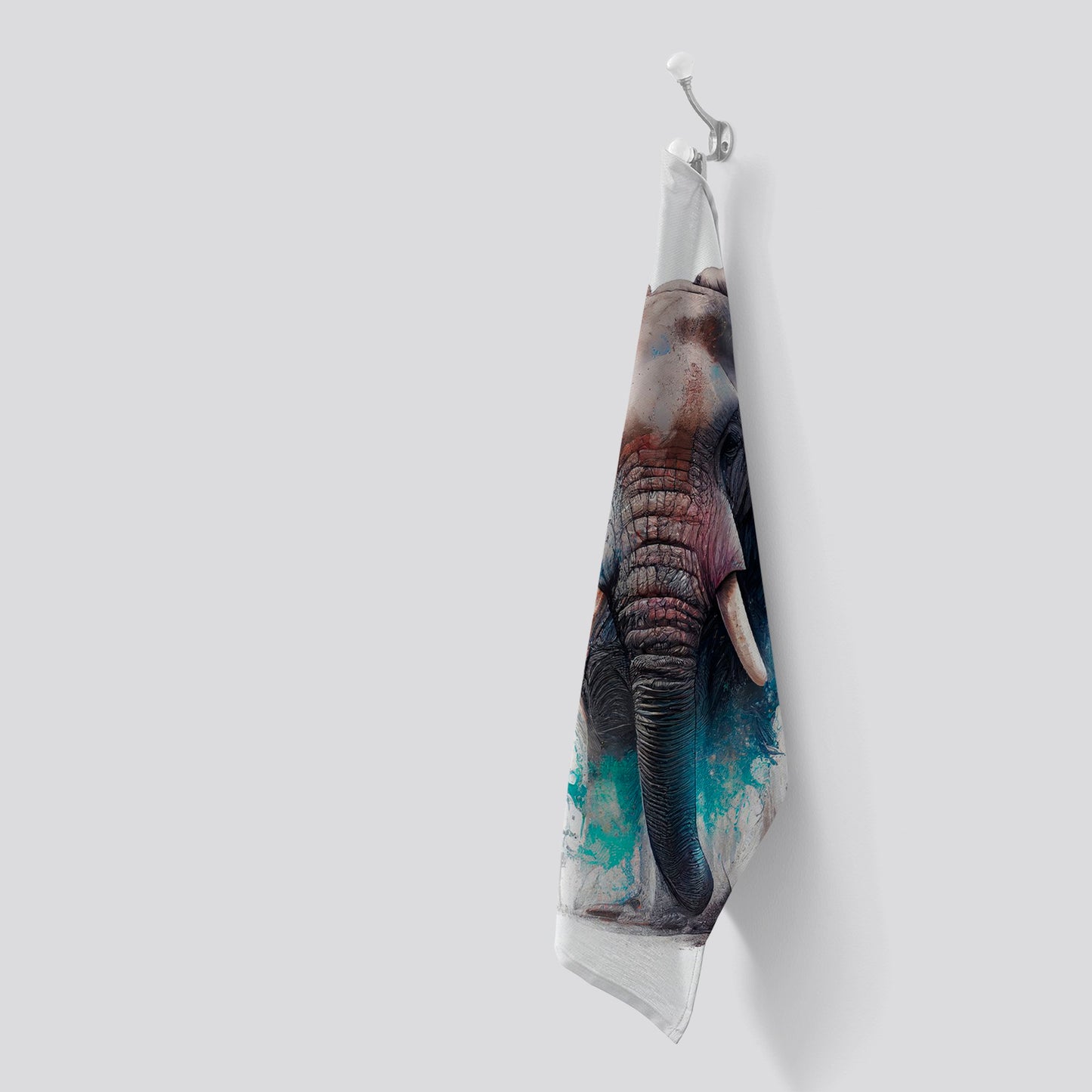 Elephant Splashart Tea Towel