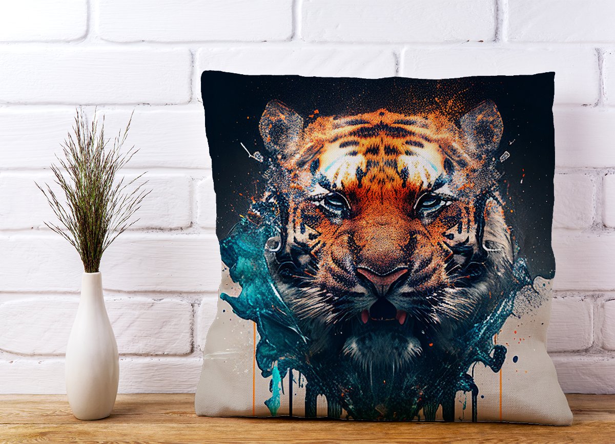 Tiger Face Splashart Cushions