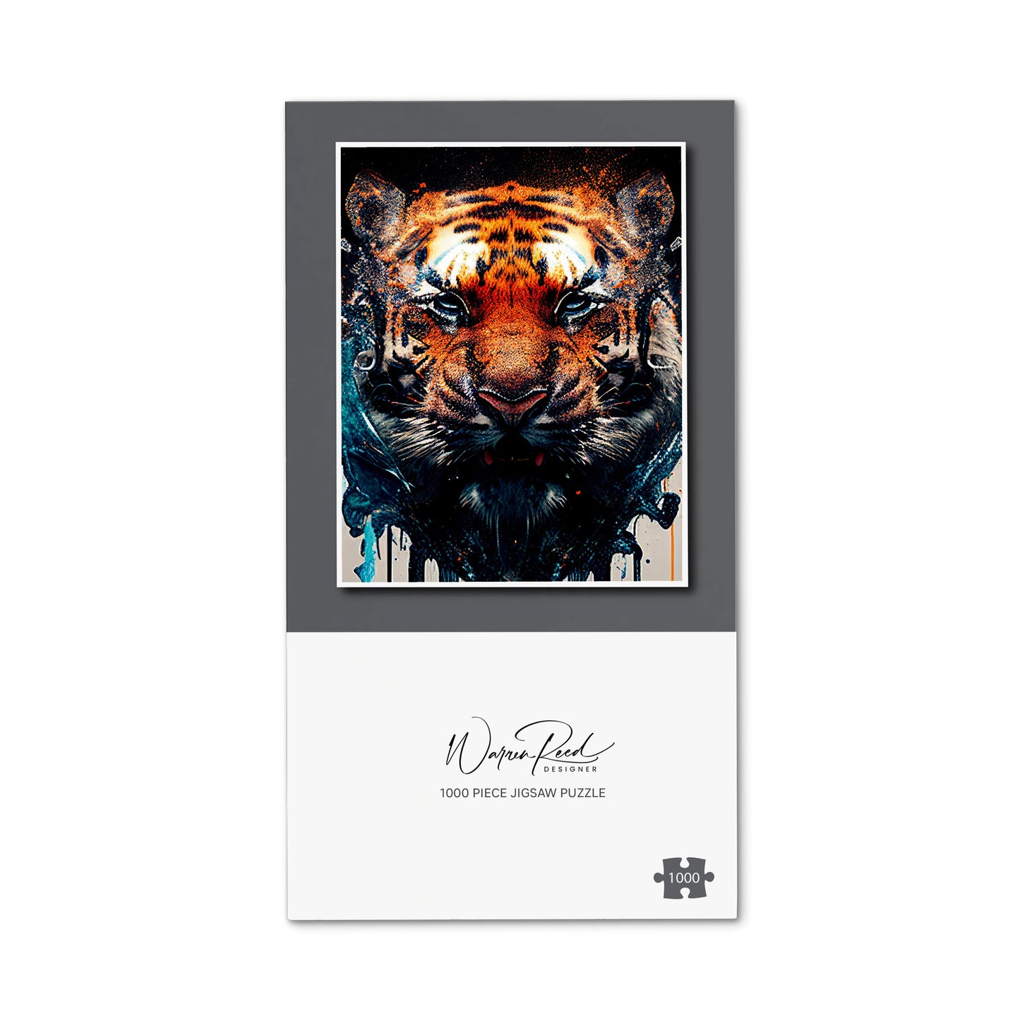 Tiger Face Splashart Jigsaw Puzzle