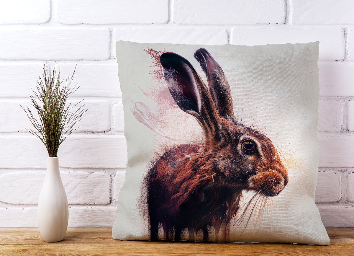 Hare Face Splashart Cushions