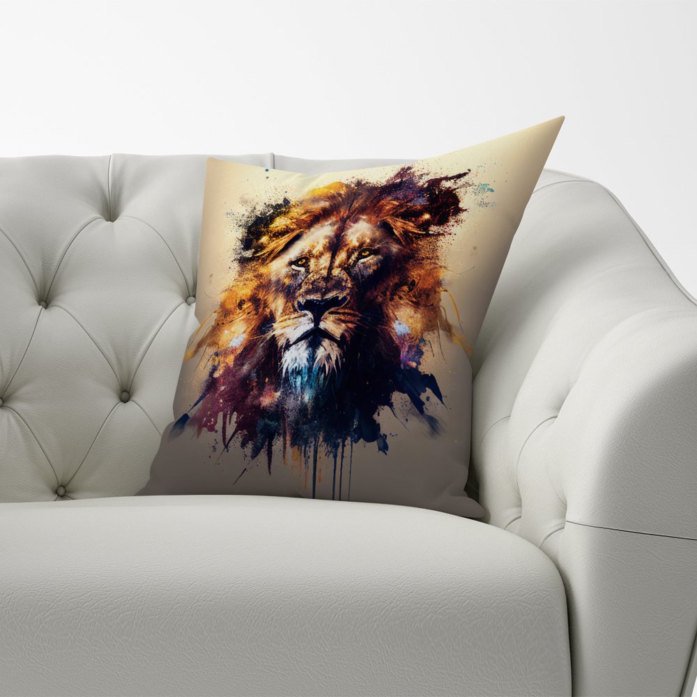 Majestic Lion Face Splashart Cushions