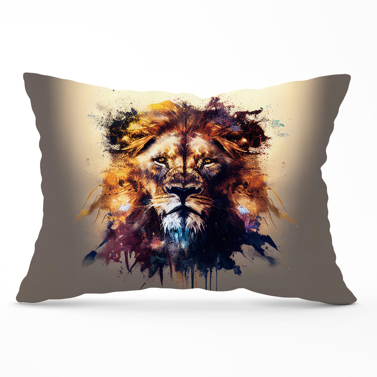 Majestic Lion Face Splashart Cushions