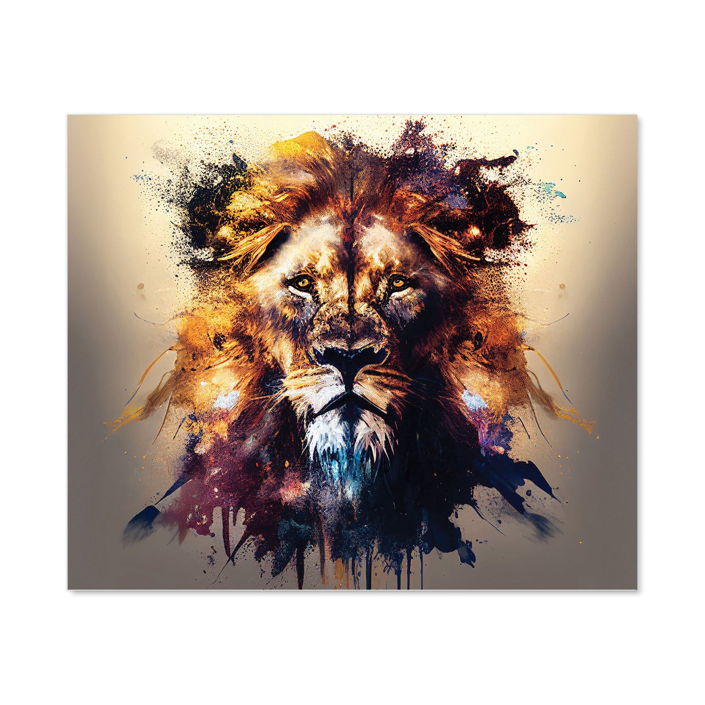 Majestic Lion Face Splashart Kitchen Splashback