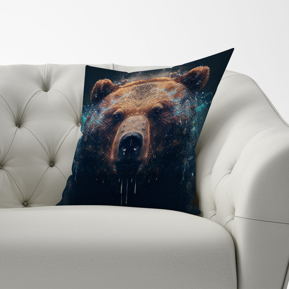 Brown Bear Face Splashart Cushions