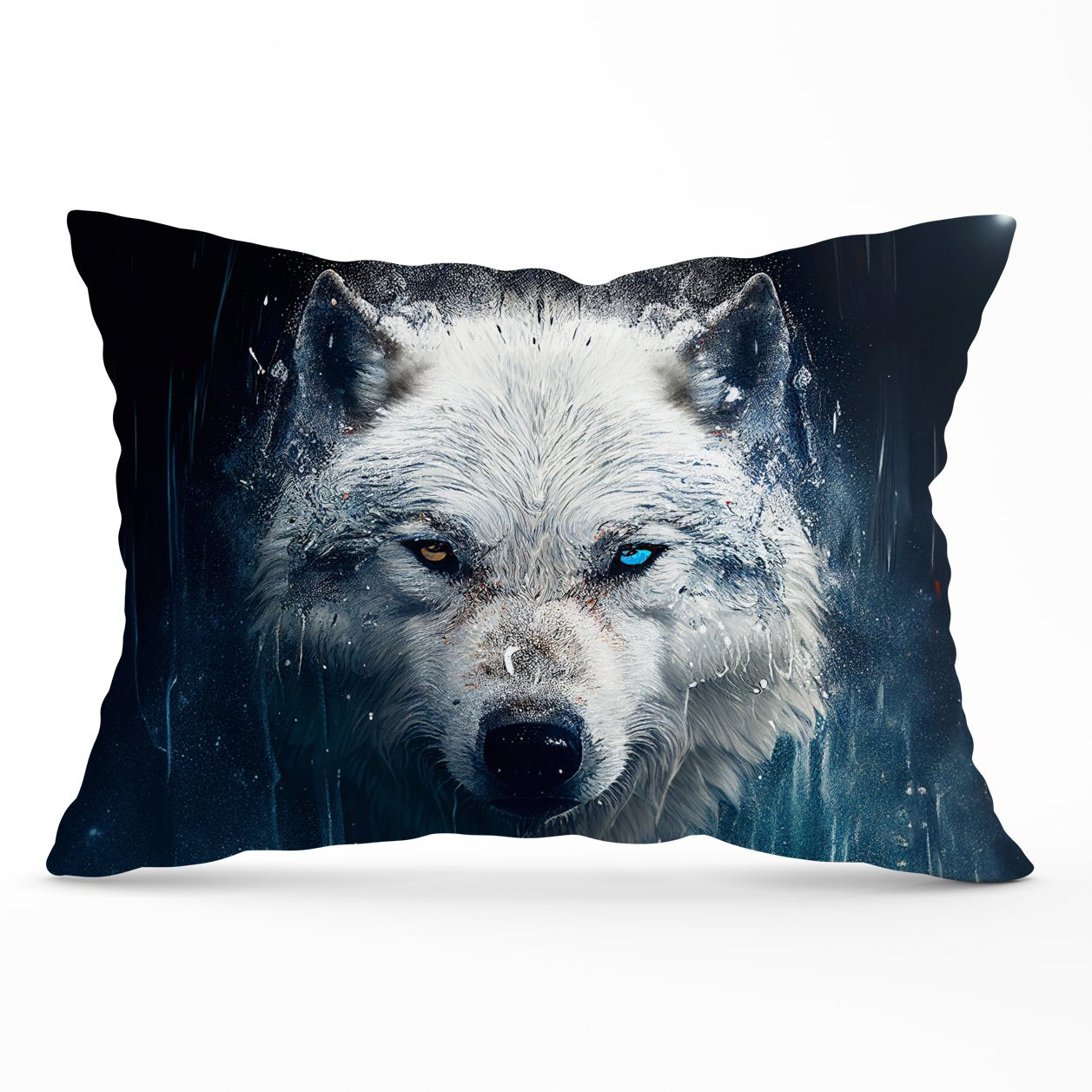 White Wolf Face Splashart Cushions