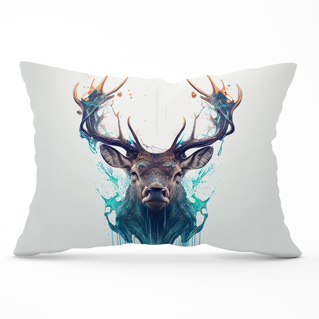 Stag Face Splashart Cushions
