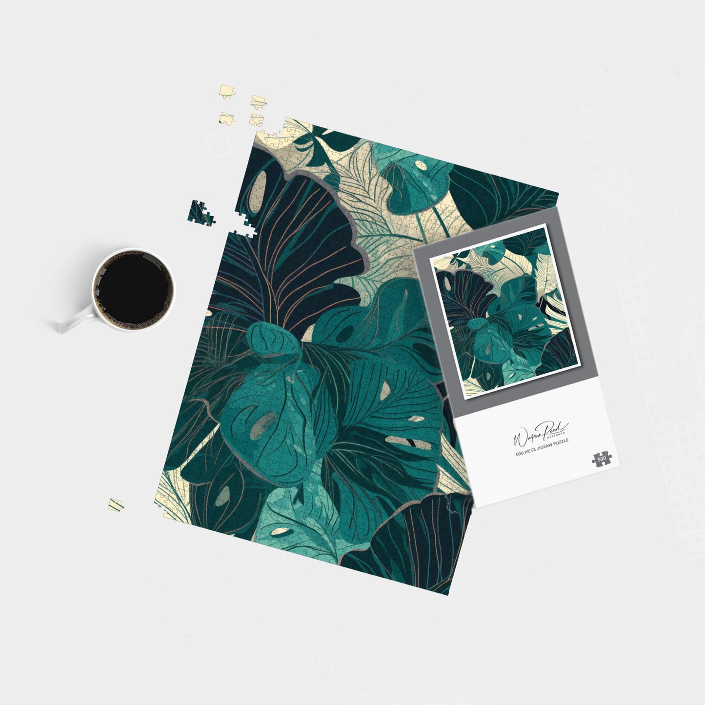 Tropical Green Leaves Jigsaw Puzzle