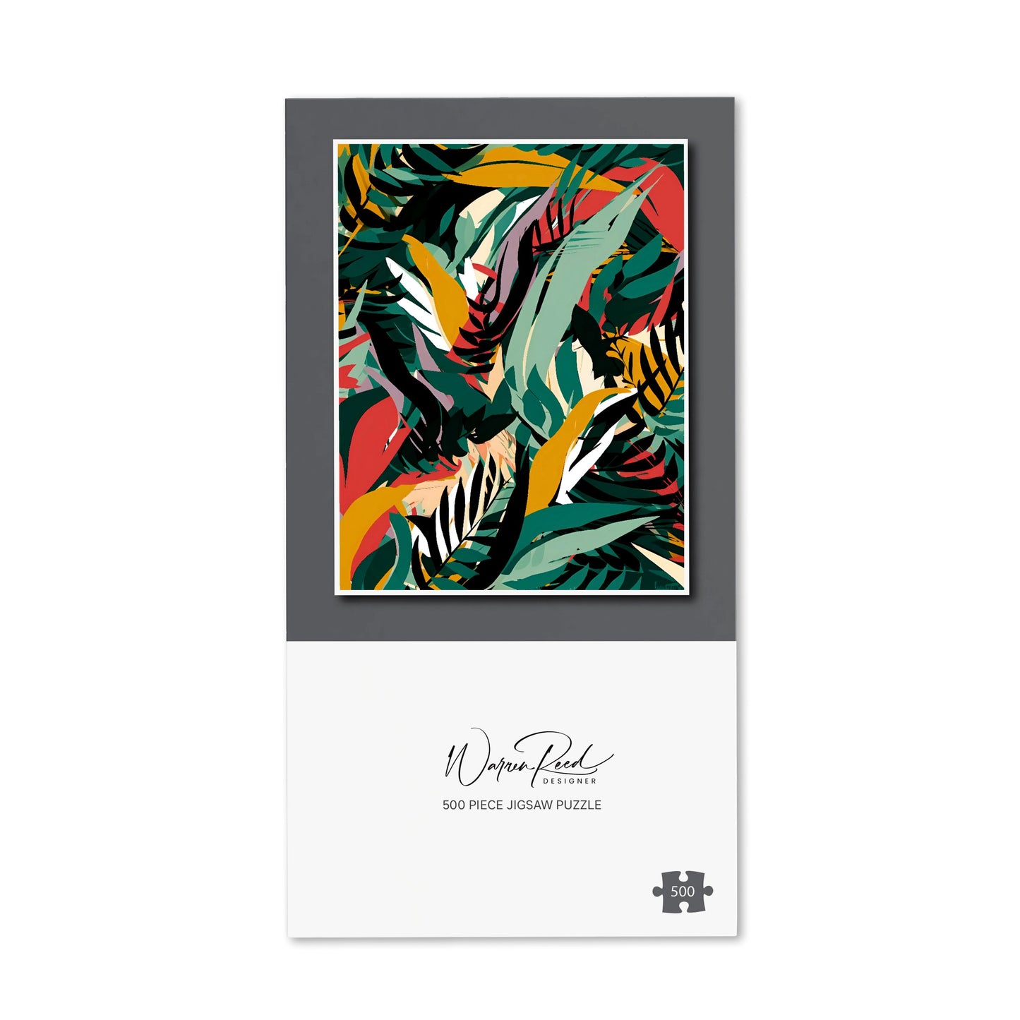 Coloured Tropical Leaves Jigsaw Puzzle