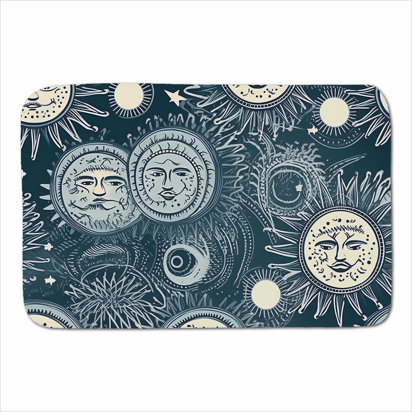 Silver Blue Moon and Stars Sherpa Blanket