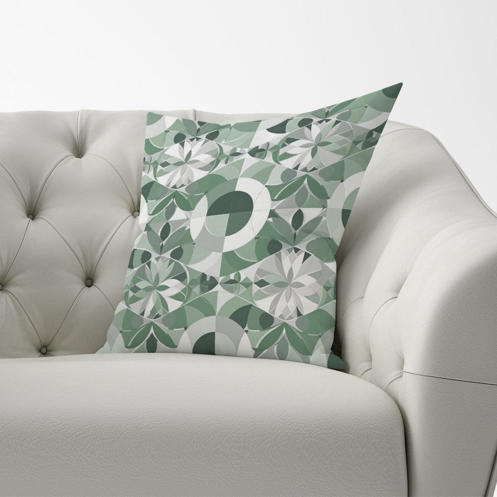 Geometric Pastel Green Cushions