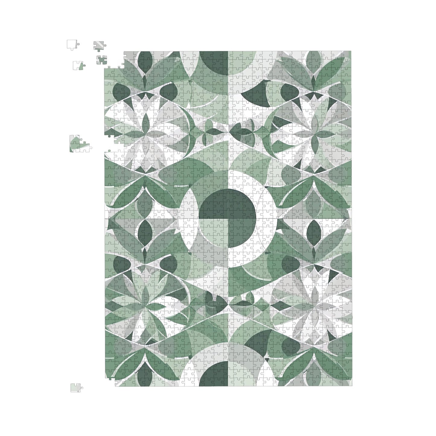 Geometric Pastel Green Jigsaw Puzzle