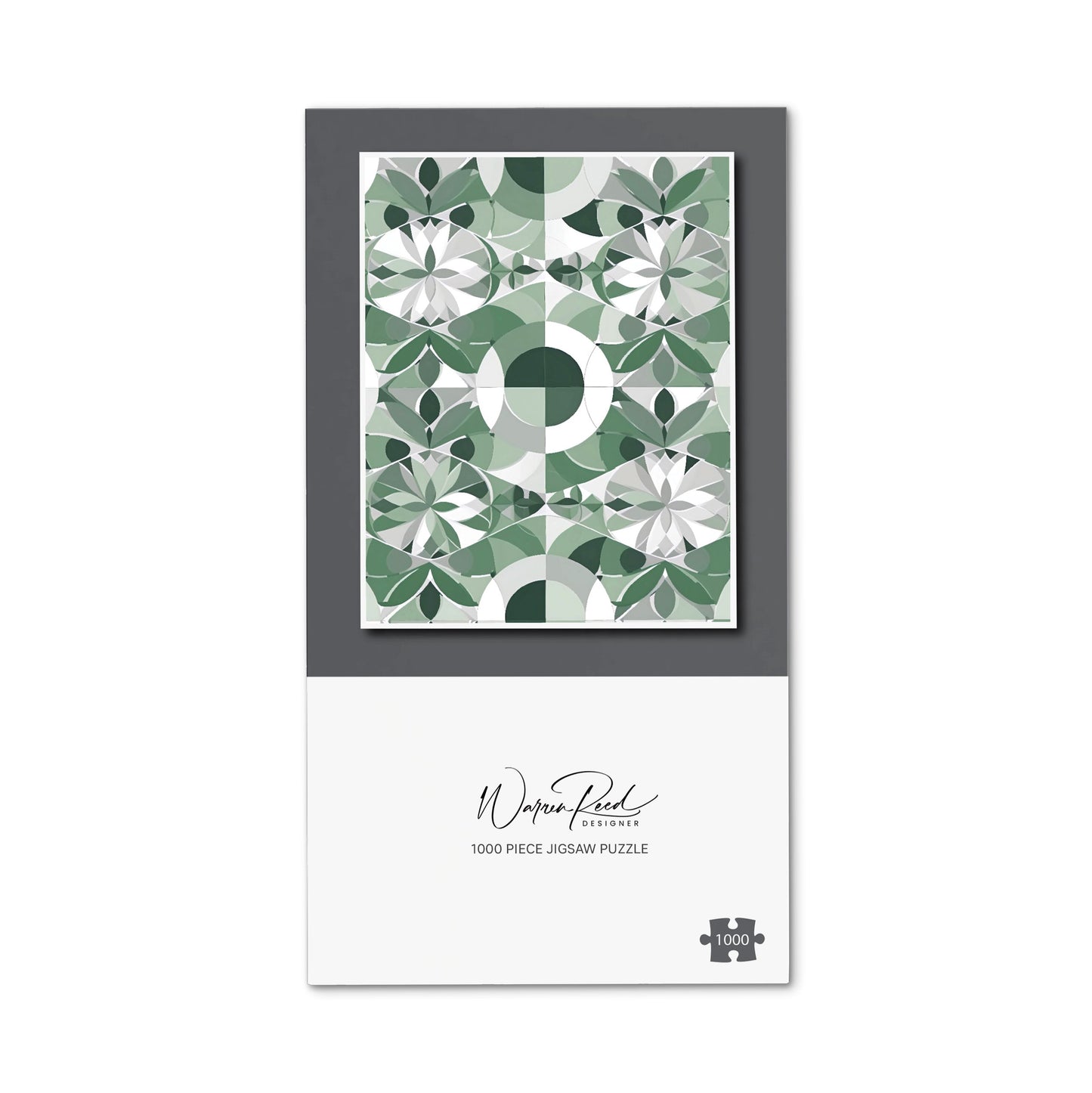 Geometric Pastel Green Jigsaw Puzzle
